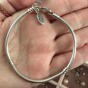 Authentic Pandora lobster clasp charm bracelet